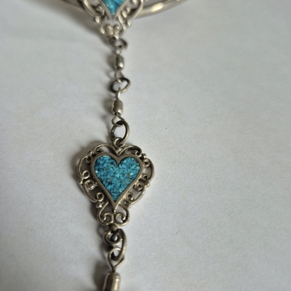 Vintage Ejc Turquoise Bracelet With Ring - Picture 4 of 9